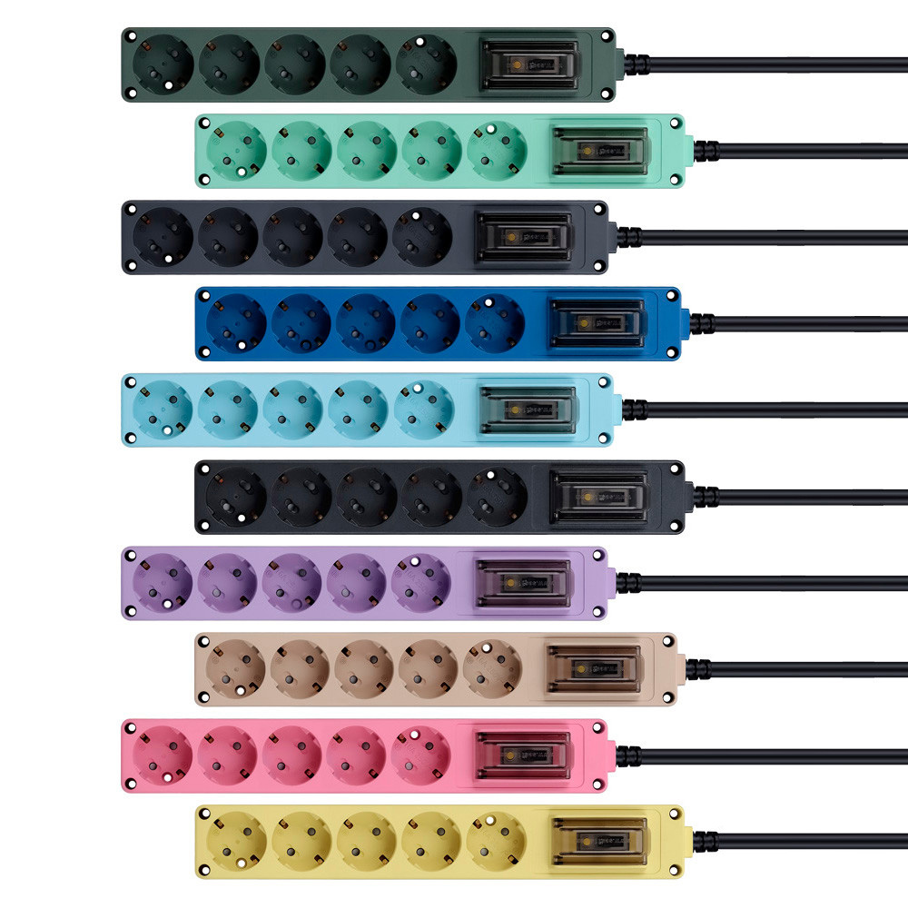 현대일렉트릭 멀티탭 오브제 고용량 누전차단 멀티코드 콘센트 5구 5M (택1)