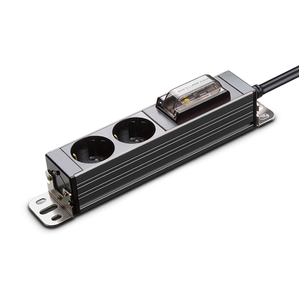 현대일렉트릭 멀티탭 서버탭 알루미늄 고용량 누전차단 멀티코드 콘센트 2구 1.5M (티타늄)