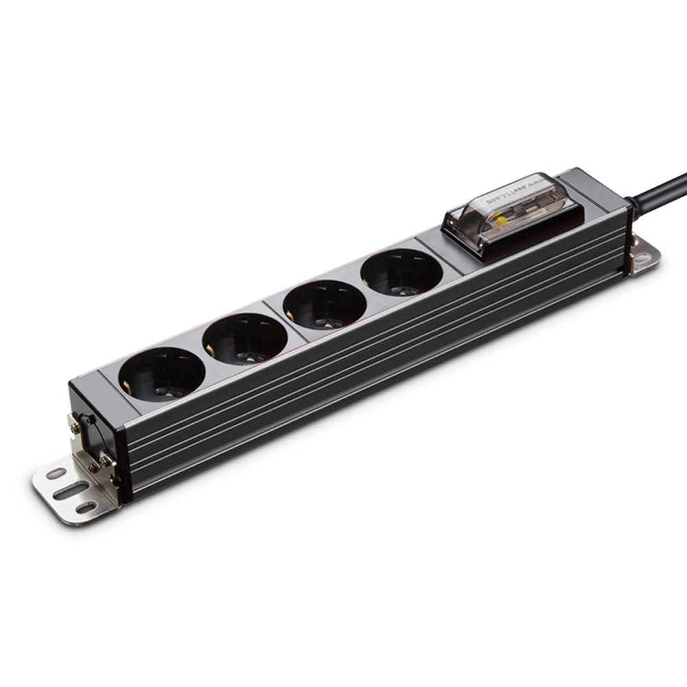 현대일렉트릭 멀티탭 서버탭 알루미늄 고용량 누전차단 멀티코드 콘센트 4구 1.5M (티타늄)