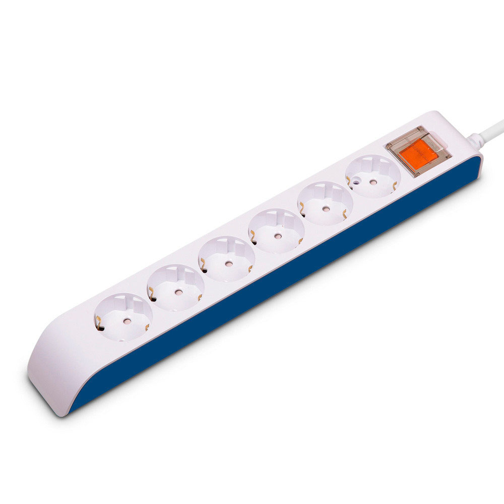 현대일렉트릭 멀티탭 선이 굵어 안전한 하이탭 멀티코드 콘센트 일반멀티 6구 1.5M (16A)