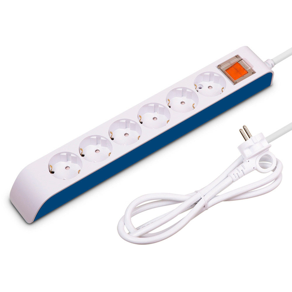 현대일렉트릭 멀티탭 선이 굵어 안전한 하이탭 멀티코드 콘센트 일반멀티 6구 5M (16A)