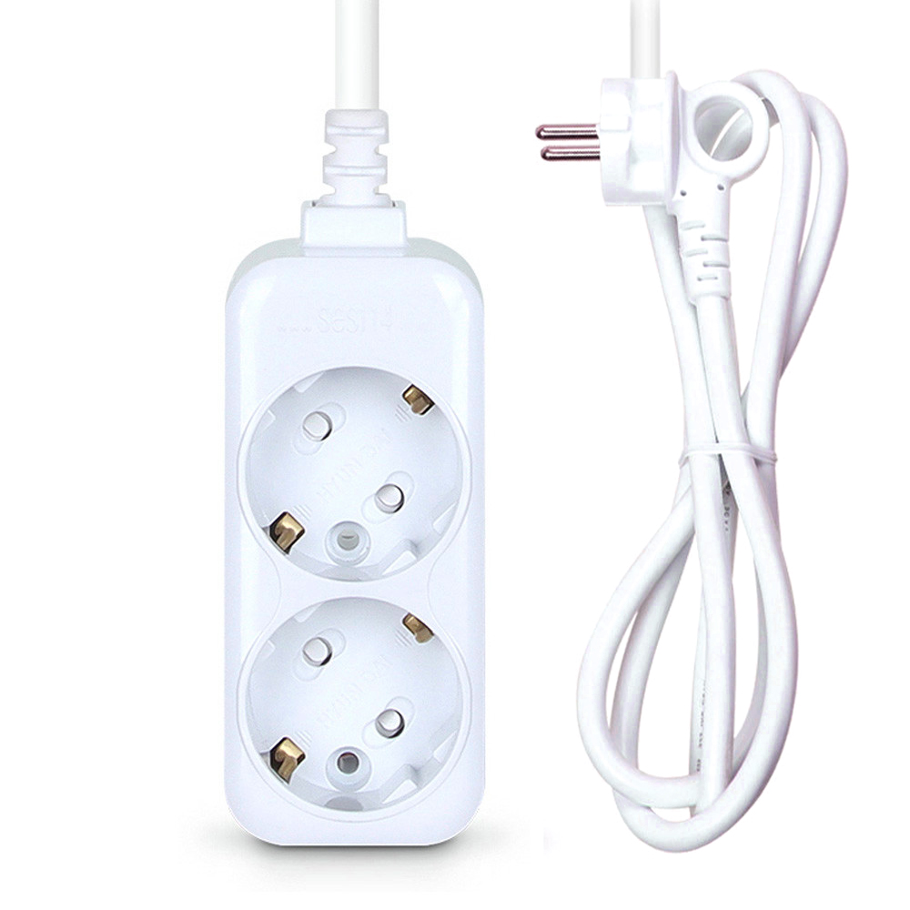 현대일렉트릭 멀티탭 일반 접지 멀티코드 콘센트 2구 10M (10A)