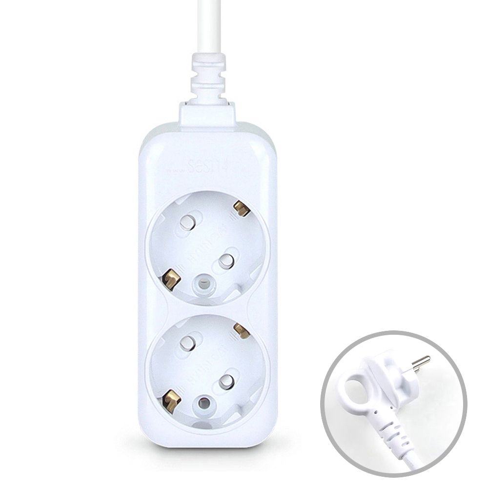 현대일렉트릭 멀티탭 일반 접지 멀티코드 콘센트 2구 3M (16A)