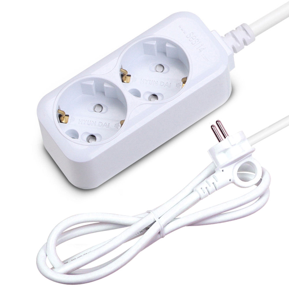 현대일렉트릭 멀티탭 일반 접지 멀티코드 콘센트 2구 5M (16A)