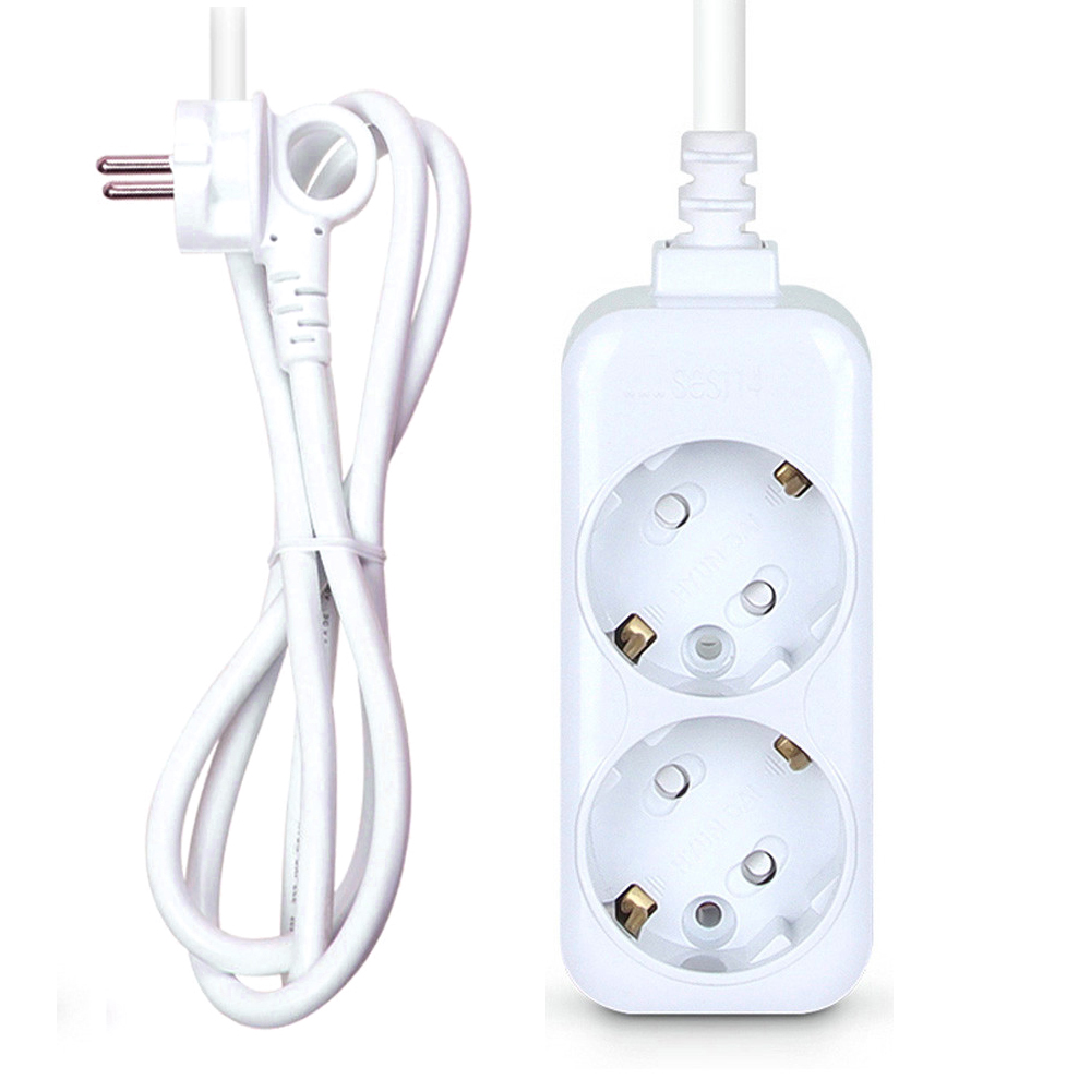 현대일렉트릭 멀티탭 일반 접지 멀티코드 콘센트 2구 10M (16A)