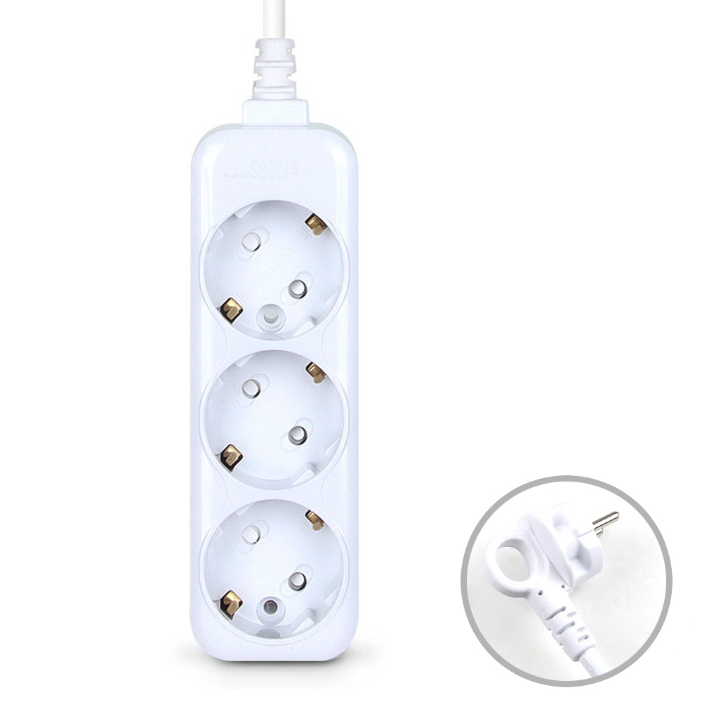 현대일렉트릭 멀티탭 일반 접지 멀티코드 콘센트 3구 3M (16A)