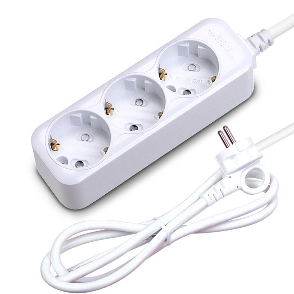 현대일렉트릭 멀티탭 일반 접지 멀티코드 콘센트 3구 5M (16A)