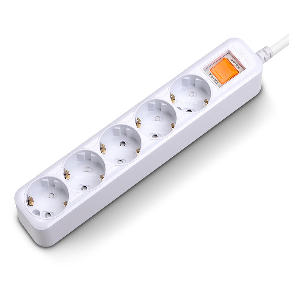 현대일렉트릭 멀티탭 메인 전원 스위치 과부하차단 멀티코드 콘센트 5구 1.5M (16A)