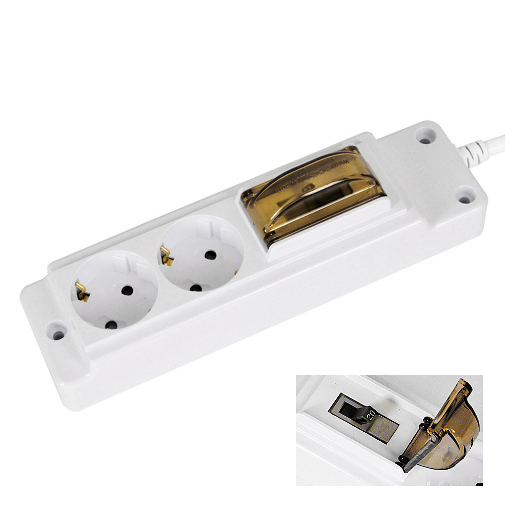 현대일렉트릭 멀티탭 고용량 멀티코드 콘센트 2구 3M (배선 차단기)