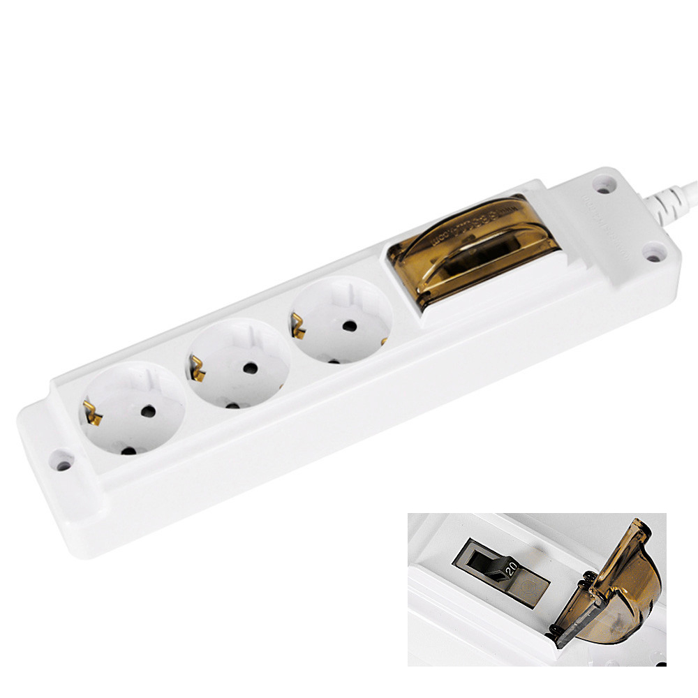 현대일렉트릭 멀티탭 고용량 멀티코드 콘센트 3구 3M (배선 차단기)