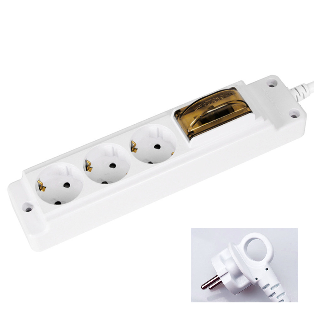 현대일렉트릭 멀티탭 고용량 멀티코드 콘센트 3구 5M (배선 차단기)