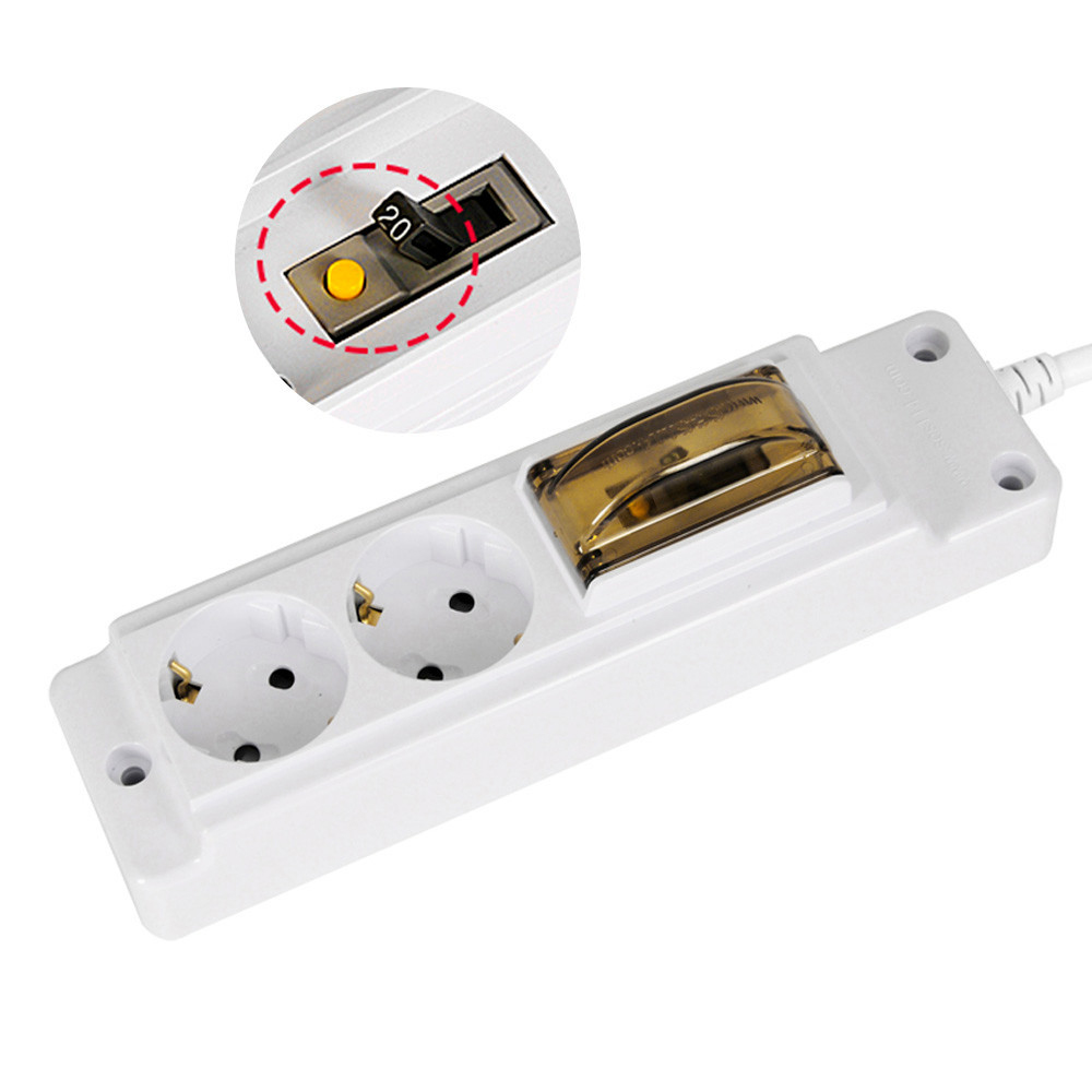 현대일렉트릭 멀티탭 고용량 멀티코드 콘센트 2구 1.5M (누전 차단기)