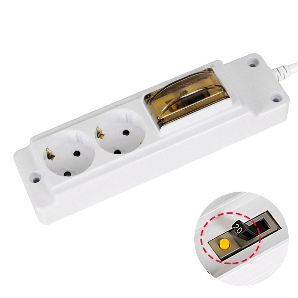 현대일렉트릭 멀티탭 고용량 멀티코드 콘센트 2구 3M (누전 차단기)