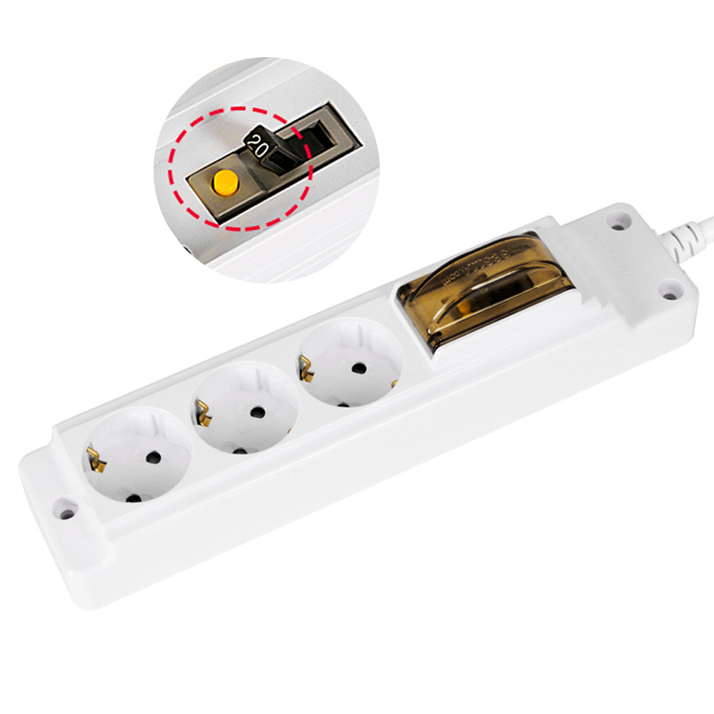 현대일렉트릭 멀티탭 고용량 멀티코드 콘센트 3구 1.5M (누전 차단기)