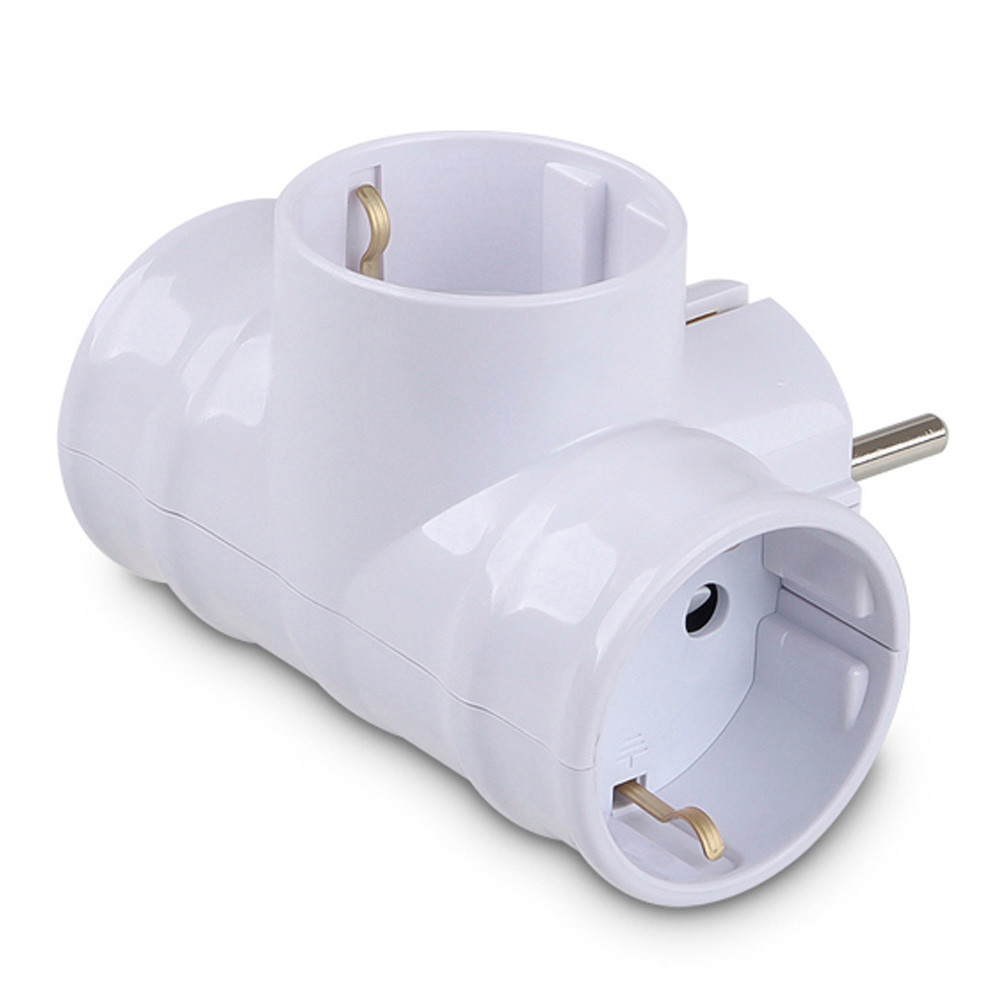 현대일렉트릭 멀티탭 T자형 3구 콘센트 (바코드)