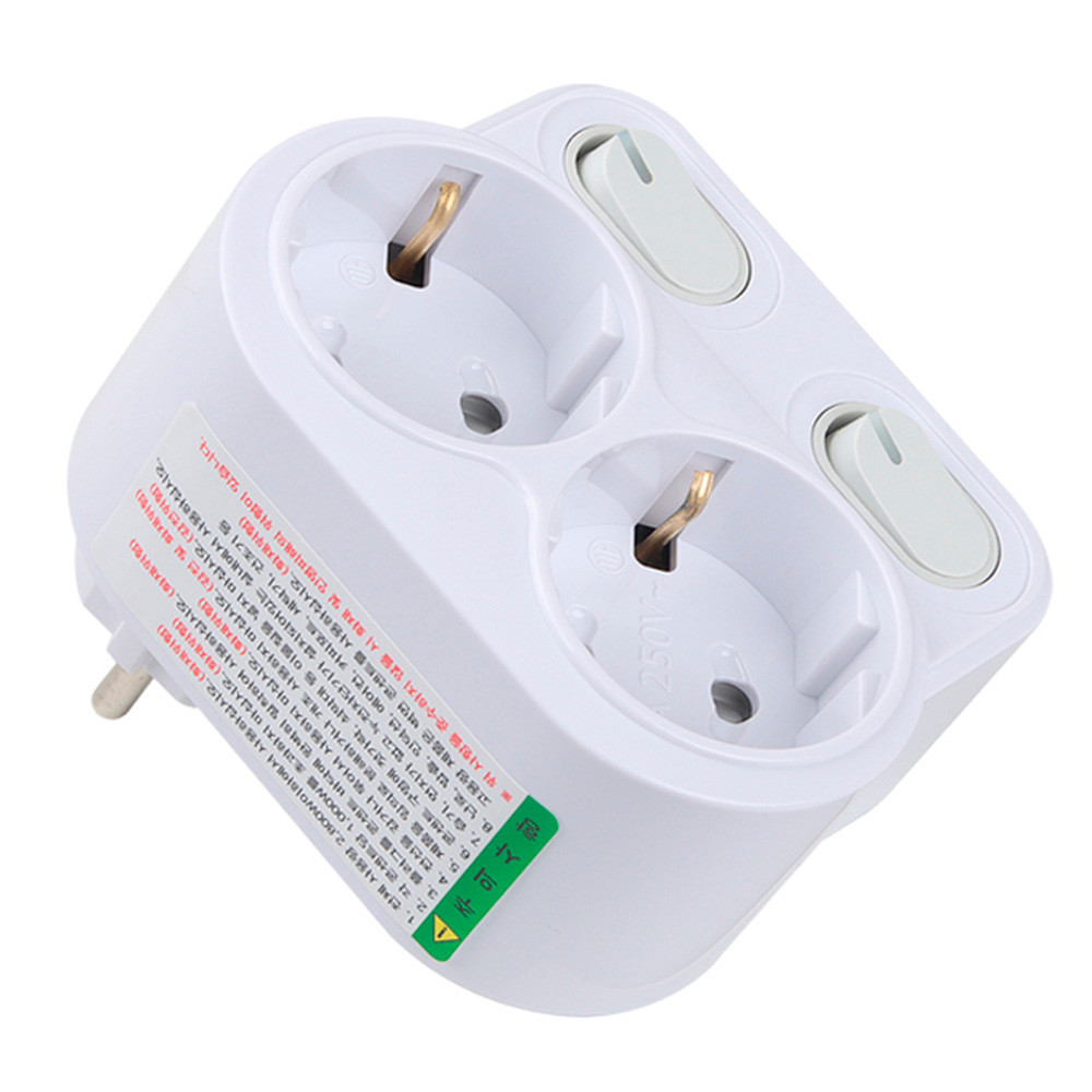 현대일렉트릭 멀티탭 개별 전원 스위치 회전 2구 콘센트