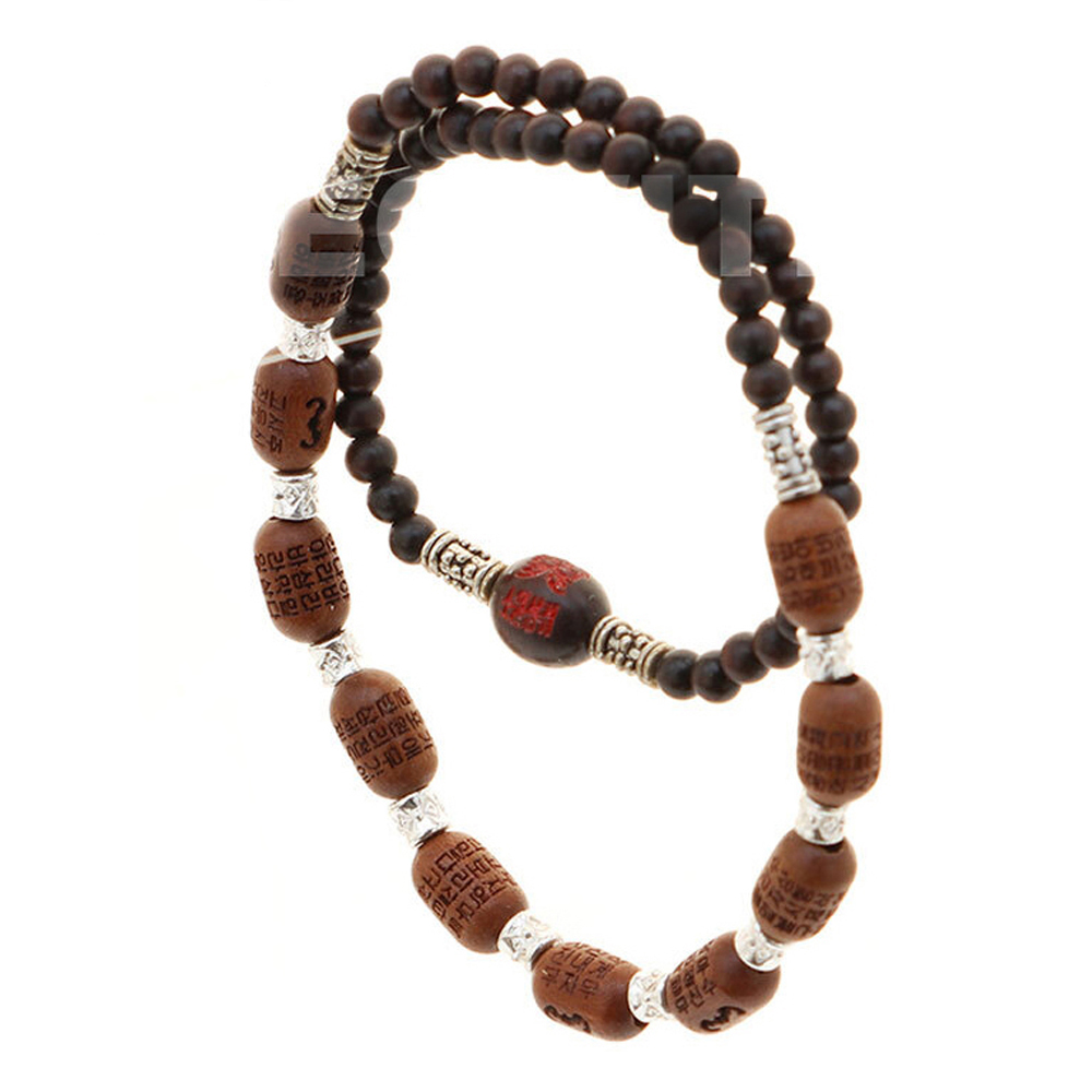 호연 불교 기원 팔찌 벽조목 투톤 반야 합장주 염주 (소원성취부)