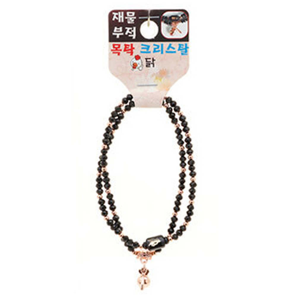 호연 불교 기원 팔찌 크리스탈 목탁 재물부적 띠 합장주 염주 (닭)