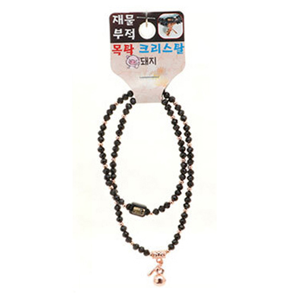 호연 불교 기원 팔찌 크리스탈 목탁 재물부적 띠 합장주 염주 (돼지)