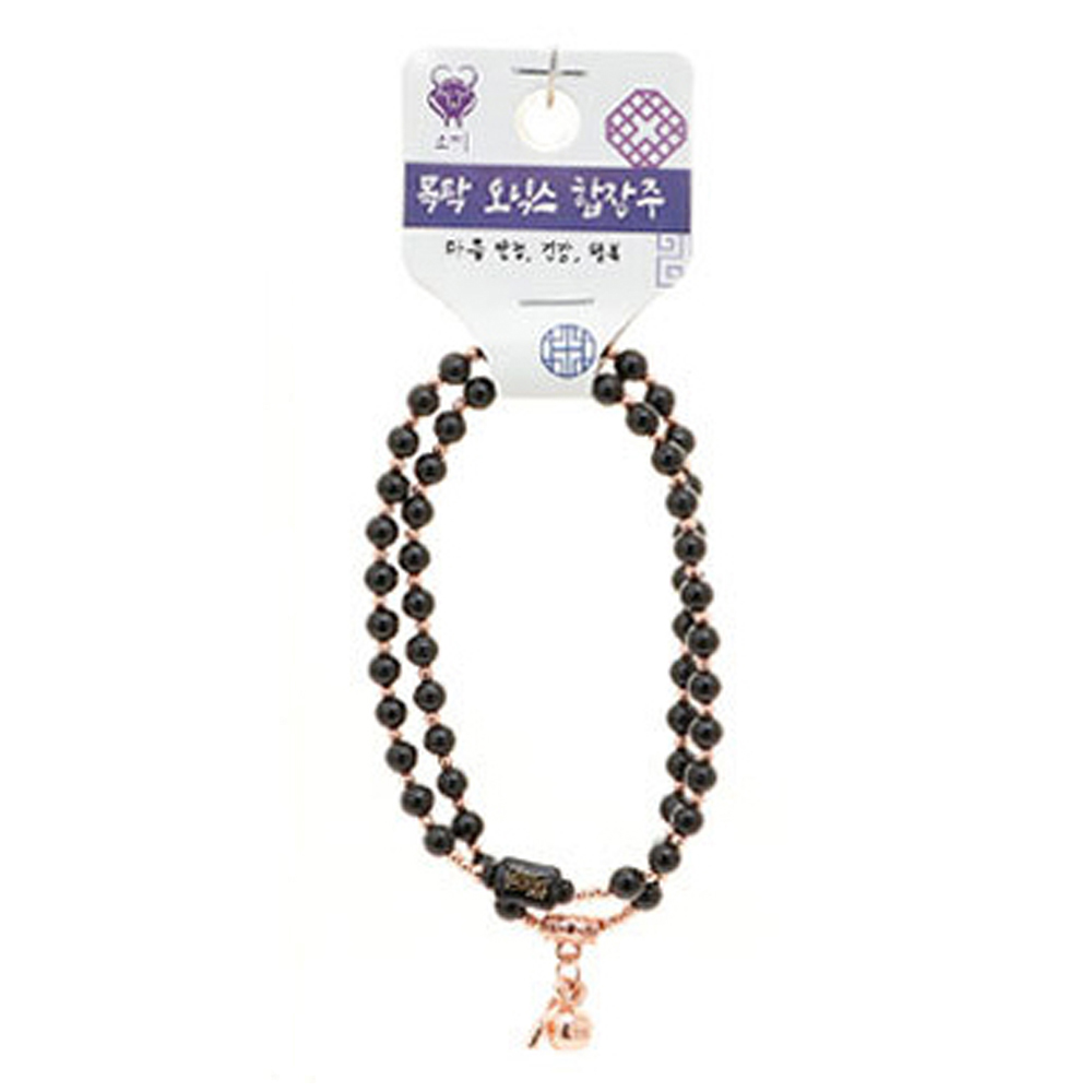 호연 불교 기원 팔찌 오닉스 목탁 안정 화해 띠 합장주 염주 (소)