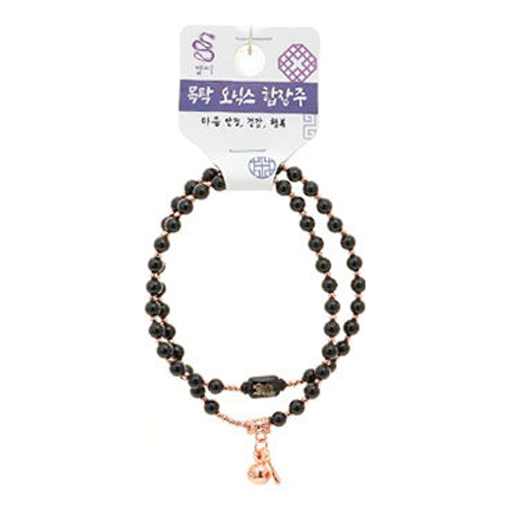 호연 불교 기원 팔찌 오닉스 목탁 안정 화해 띠 합장주 염주 (뱀)