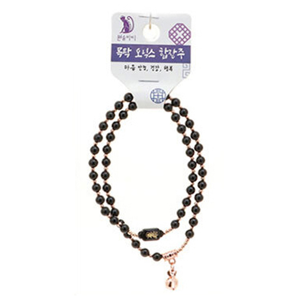 호연 불교 기원 팔찌 오닉스 목탁 안정 화해 띠 합장주 염주 (원숭이)