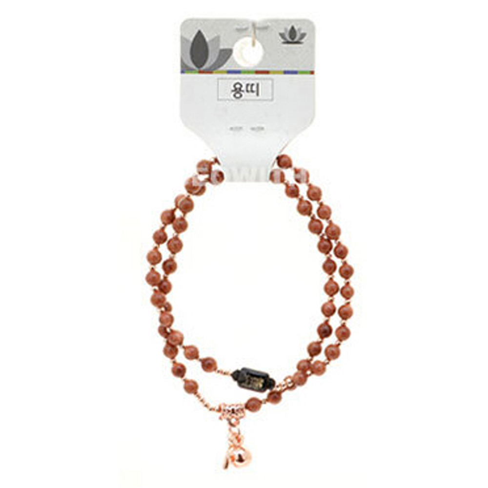 호연 불교 기원 팔찌 사금석 목탁 부귀영화 띠 합장주 염주 (용)