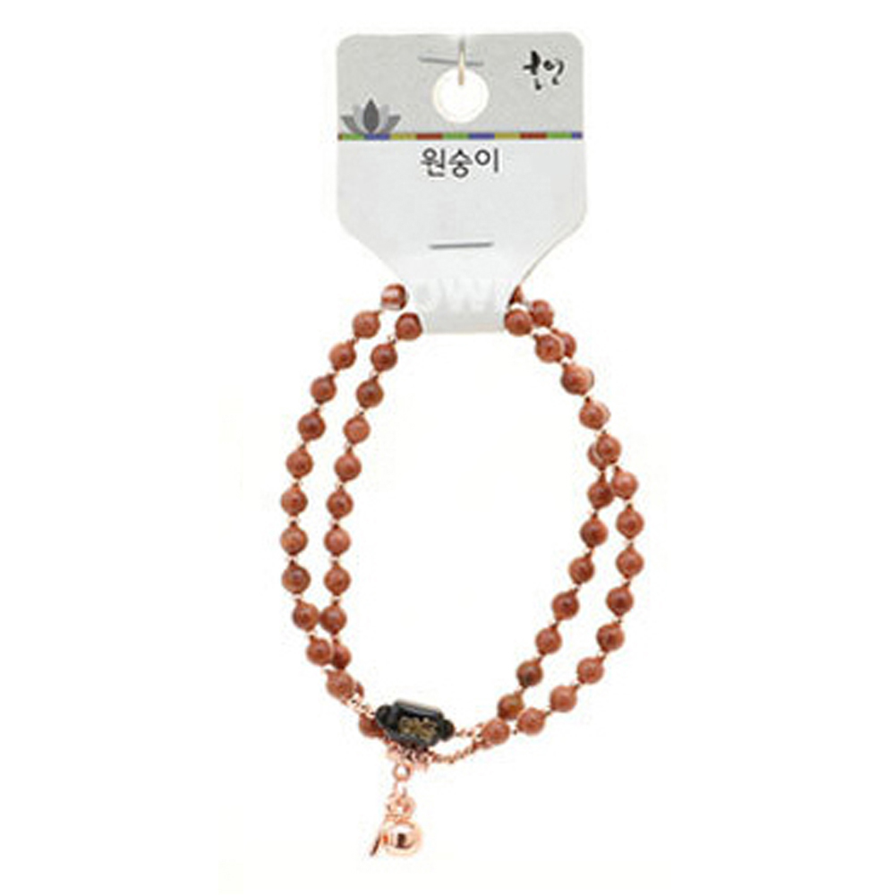 호연 불교 기원 팔찌 사금석 목탁 부귀영화 띠 합장주 염주 (원숭이)