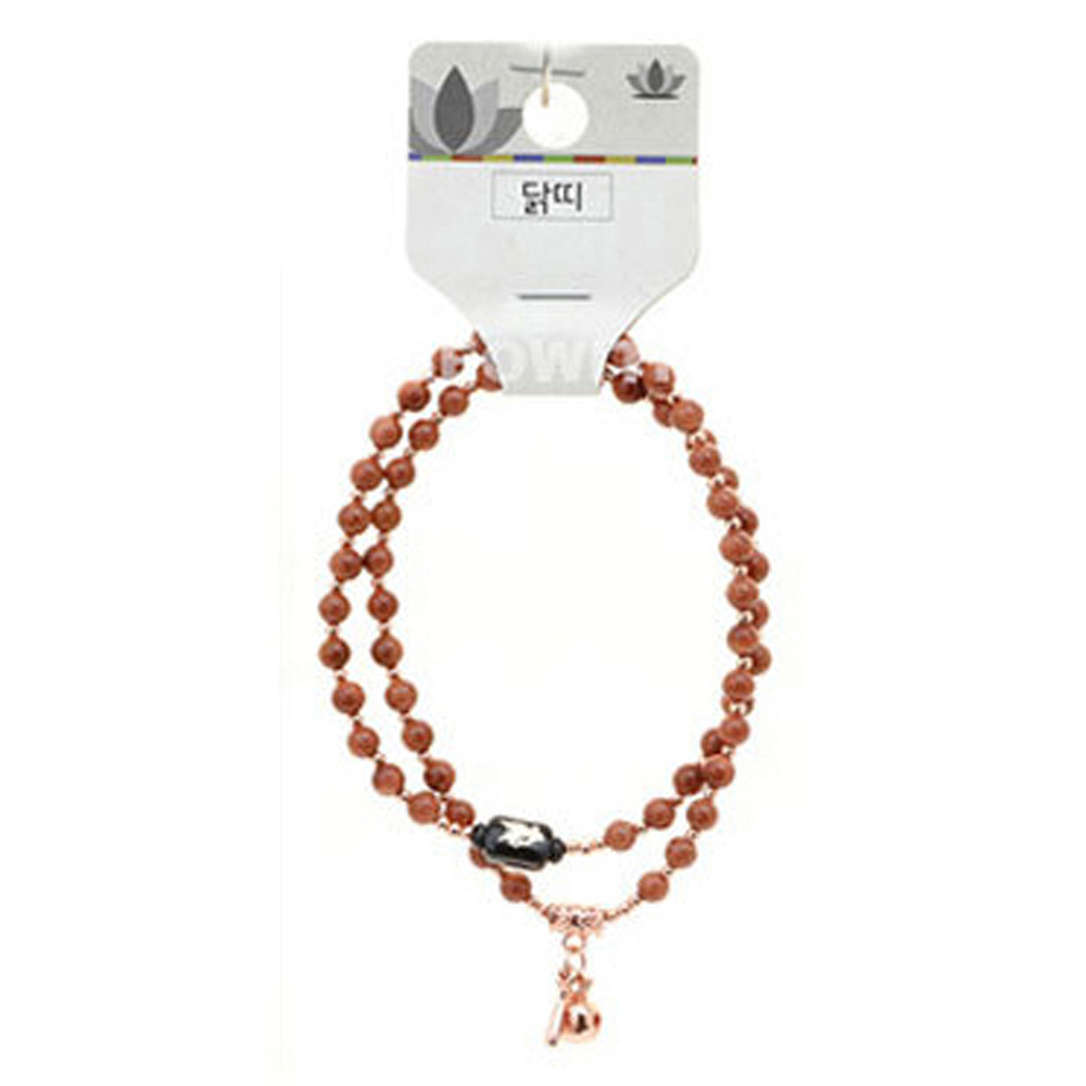 호연 불교 기원 팔찌 사금석 목탁 부귀영화 띠 합장주 염주 (닭)