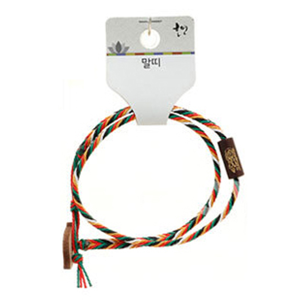 호연 불교 기원 팔찌 오방색 수제 2단 행운 띠 합장주 염주 (말)