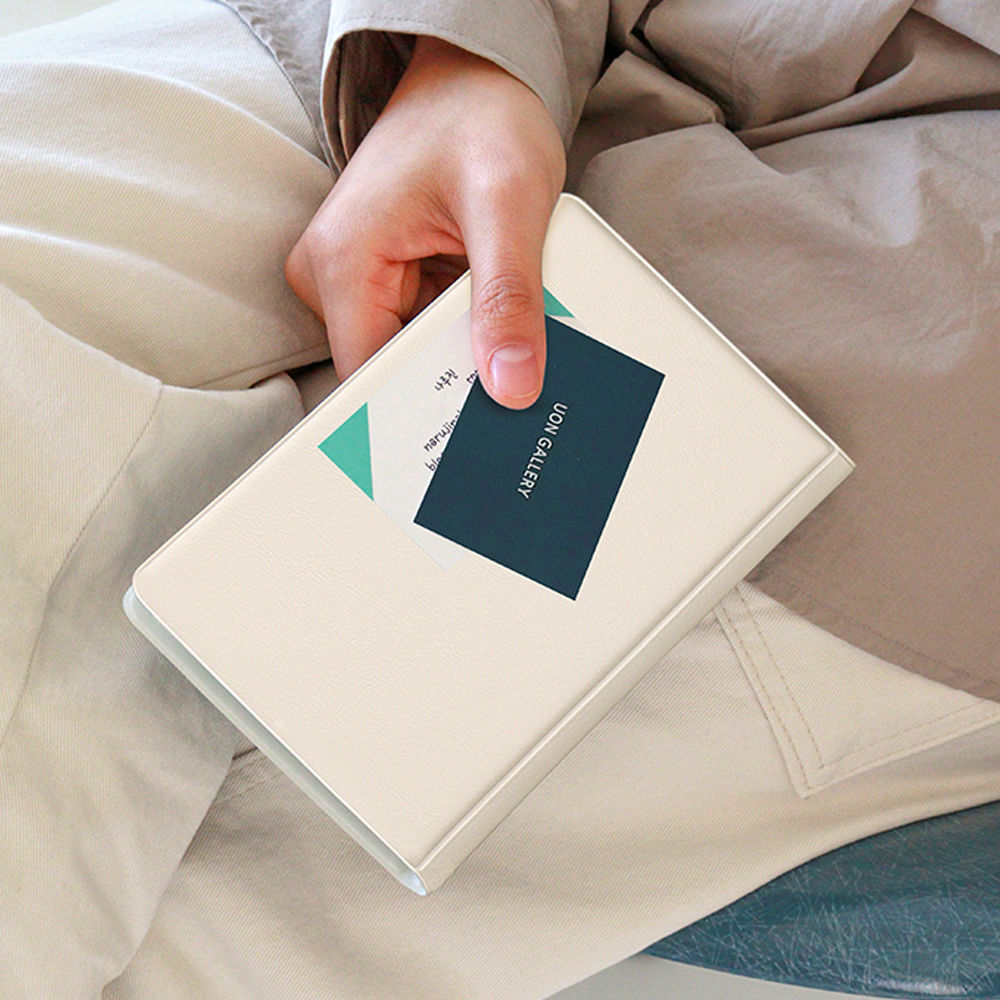 인디고 명함집 오늘의 온도 96 명함꽂이 명함보관함 명함첩 (크림)