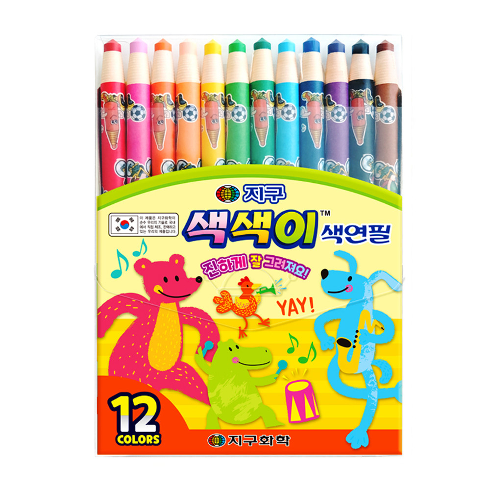 지구화학 색색이 색연필 12색 (축지식) (신학기 준비물)