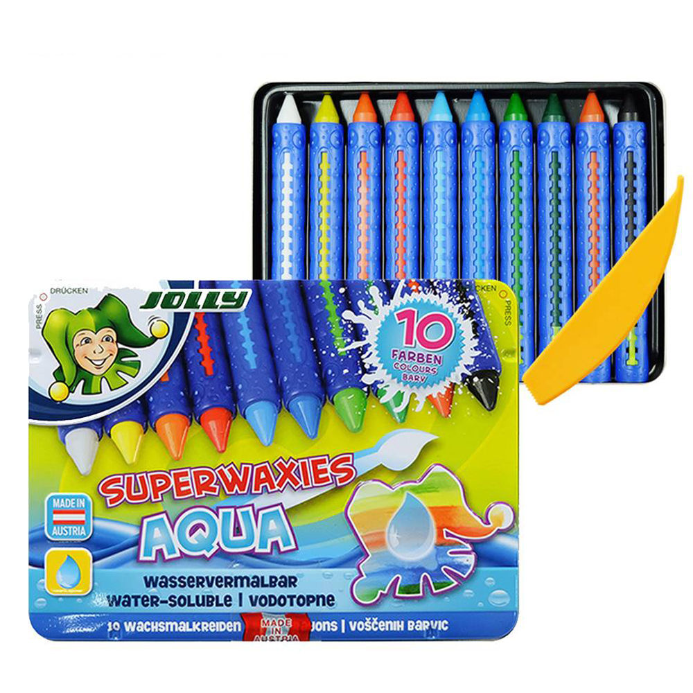 지구화학 졸리 아쿠아 수채 크레용 10색
