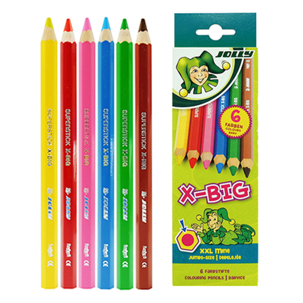 지구화학 졸리 X-BIG 색연필 6색