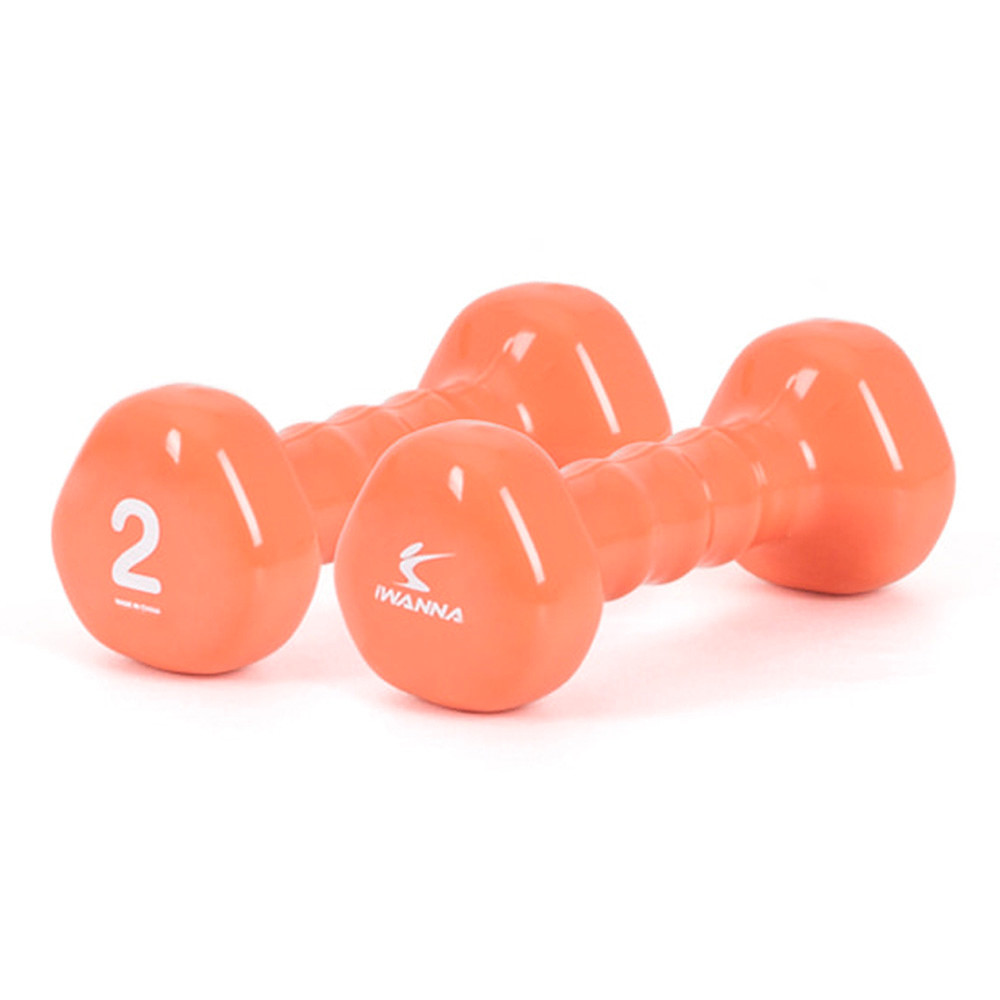 아이워너 아령 PVC 삼각아령 2kg (단품1개) (밀키오렌지) 헬스용품 홈트 홈트레이닝