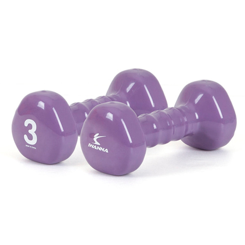 아이워너 아령 PVC 삼각아령 3kg (단품1개) (스모키퍼플) 헬스용품 홈트 홈트레이닝