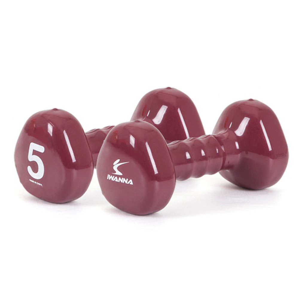 아이워너 아령 PVC 삼각아령 5kg (단품1개) (프렌치버건디) 헬스용품 홈트 홈트레이닝