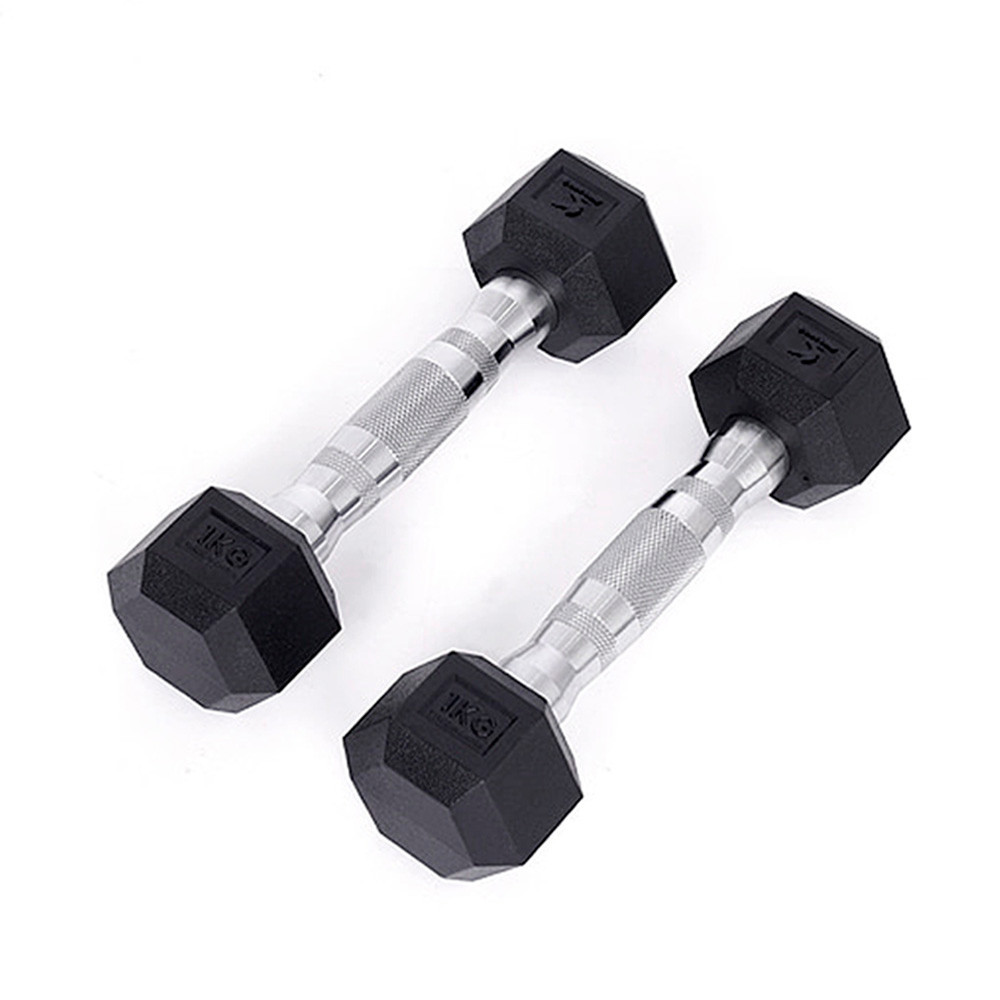아이워너 덤벨 PEV 육각 아령 1kg x 2개 세트 헬스용품 홈트 홈트레이닝
