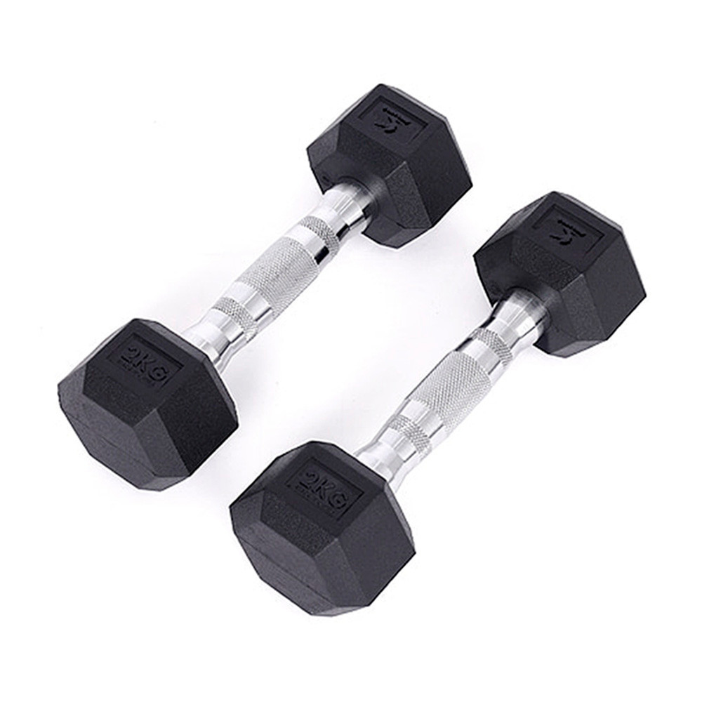 아이워너 덤벨 PEV 육각 아령 2kg x 2개 세트 헬스용품 홈트 홈트레이닝