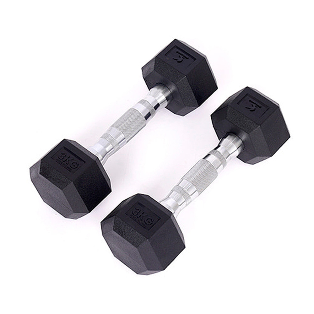 아이워너 덤벨 PEV 육각 아령 3kg x 2개 세트 헬스용품 홈트 홈트레이닝