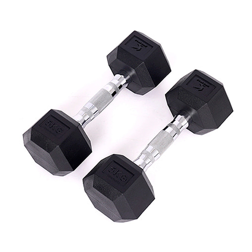 아이워너 덤벨 PEV 육각 아령 5kg x 2개 세트 헬스용품 홈트 홈트레이닝