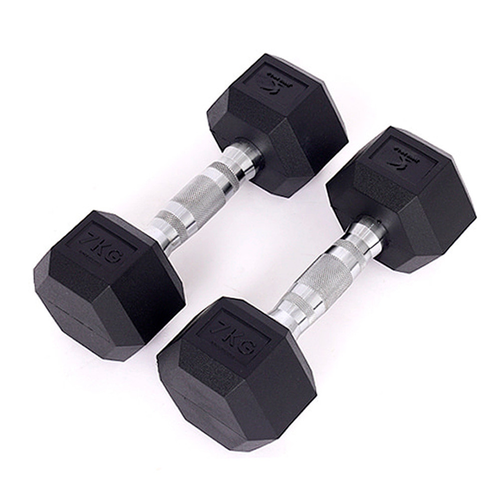 아이워너 덤벨 PEV 육각 아령 7kg x 2개 세트 헬스용품 홈트 홈트레이닝