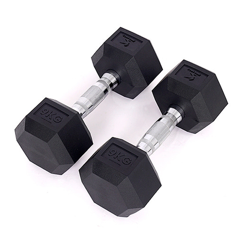 아이워너 덤벨 PEV 육각 아령 9kg x 2개 세트 헬스용품 홈트 홈트레이닝