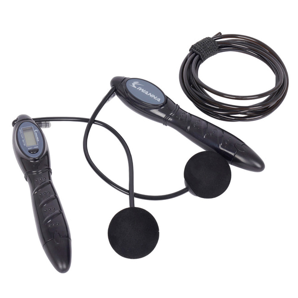 아이워너 줄넘기 다이어트 줄없는줄넘기 2in1 디지털줄넘기 (블랙) 줄넘기운동 체육줄넘기