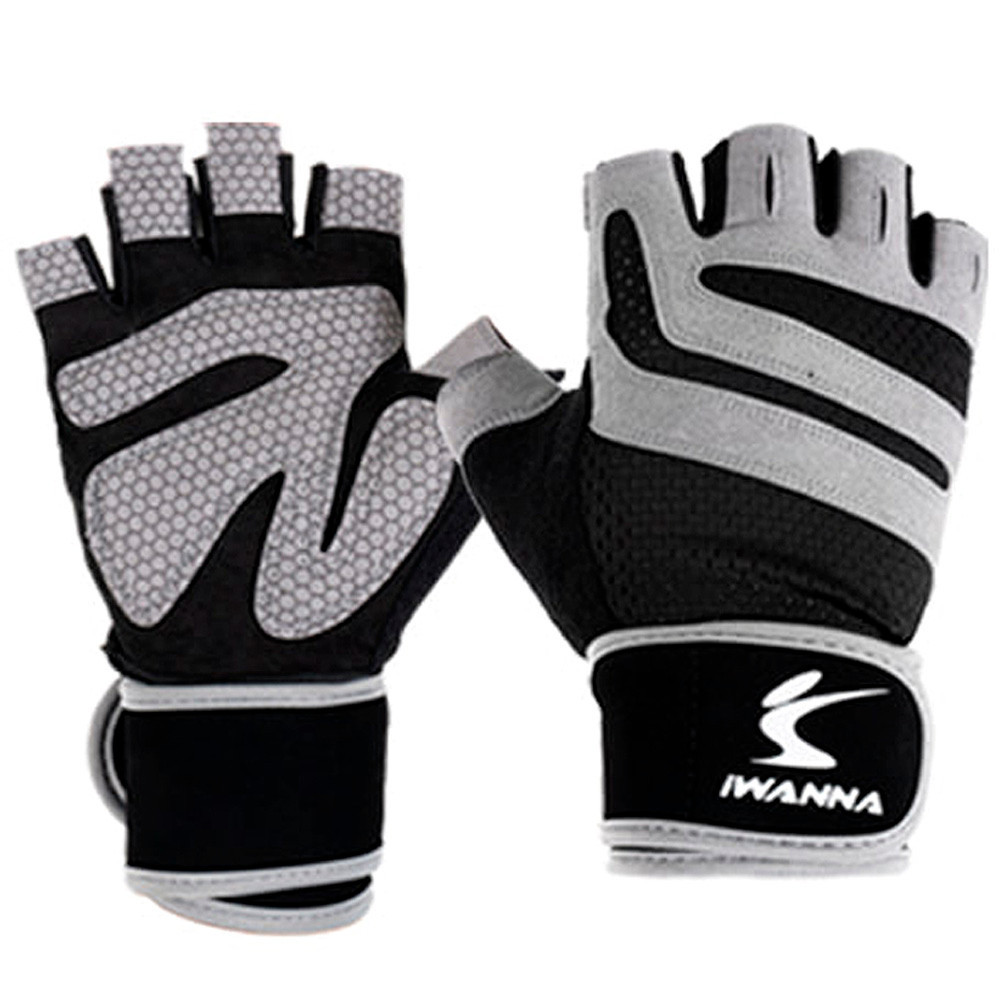 아이워너 헬스장갑 2중 트레이닝장갑 (그레이) (택1) 운동장갑 턱걸이장갑 헬스용장갑