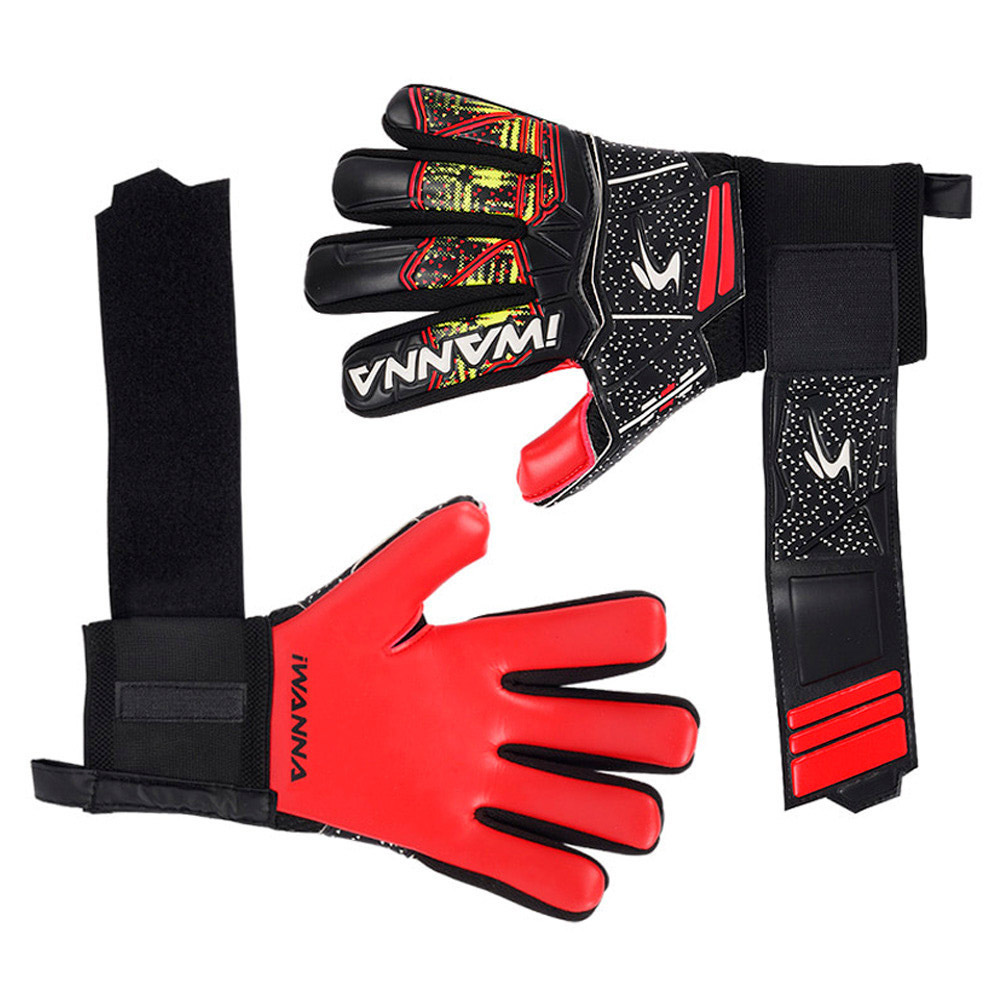 아이워너 축구장갑 손가락 꺾임 방지 골키퍼 장갑 (블랙) (S) (7호) 골키퍼장갑 축구 스포츠