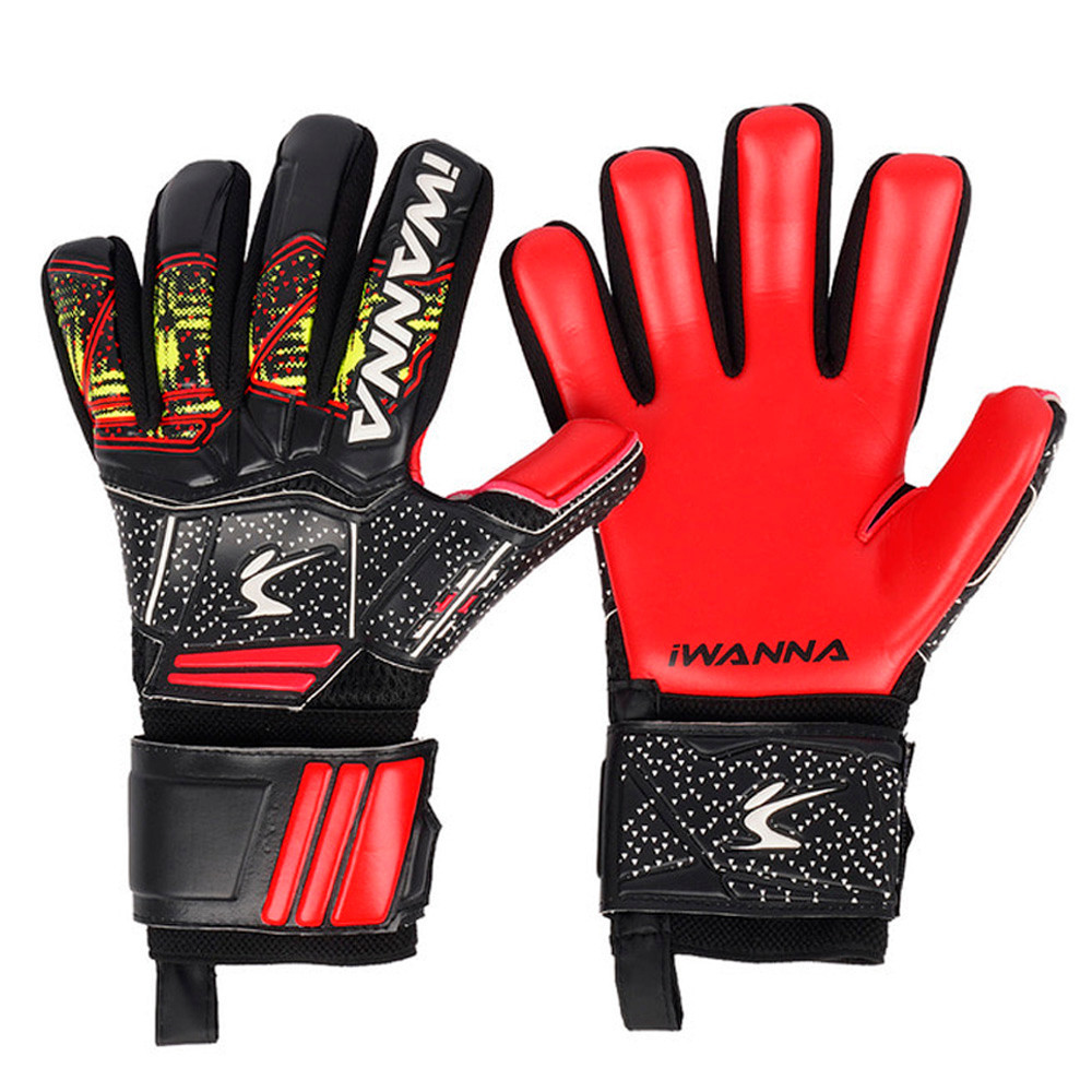 아이워너 축구장갑 손가락 꺾임 방지 골키퍼 장갑 (블랙) (L) (9호) 골키퍼장갑 축구 스포츠