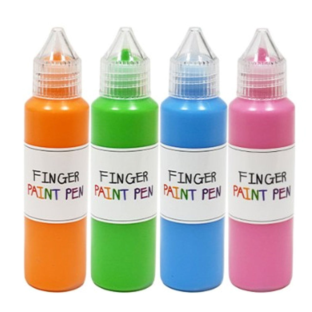 키즈맘아트 핑거 페인트펜 프리지아 세트 (50ml x 4색)