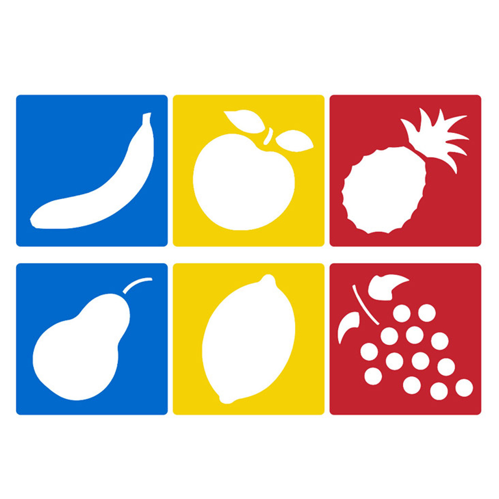 키즈맘아트 미술놀이 디오메 스텐실 (과일)