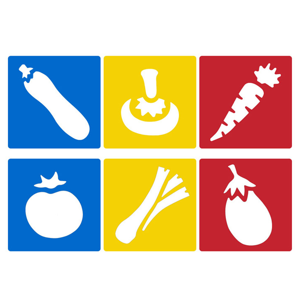 키즈맘아트 미술놀이 디오메 스텐실 (야채)